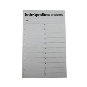 Loaded Questions Party Game Replacement Parts Answer Pad